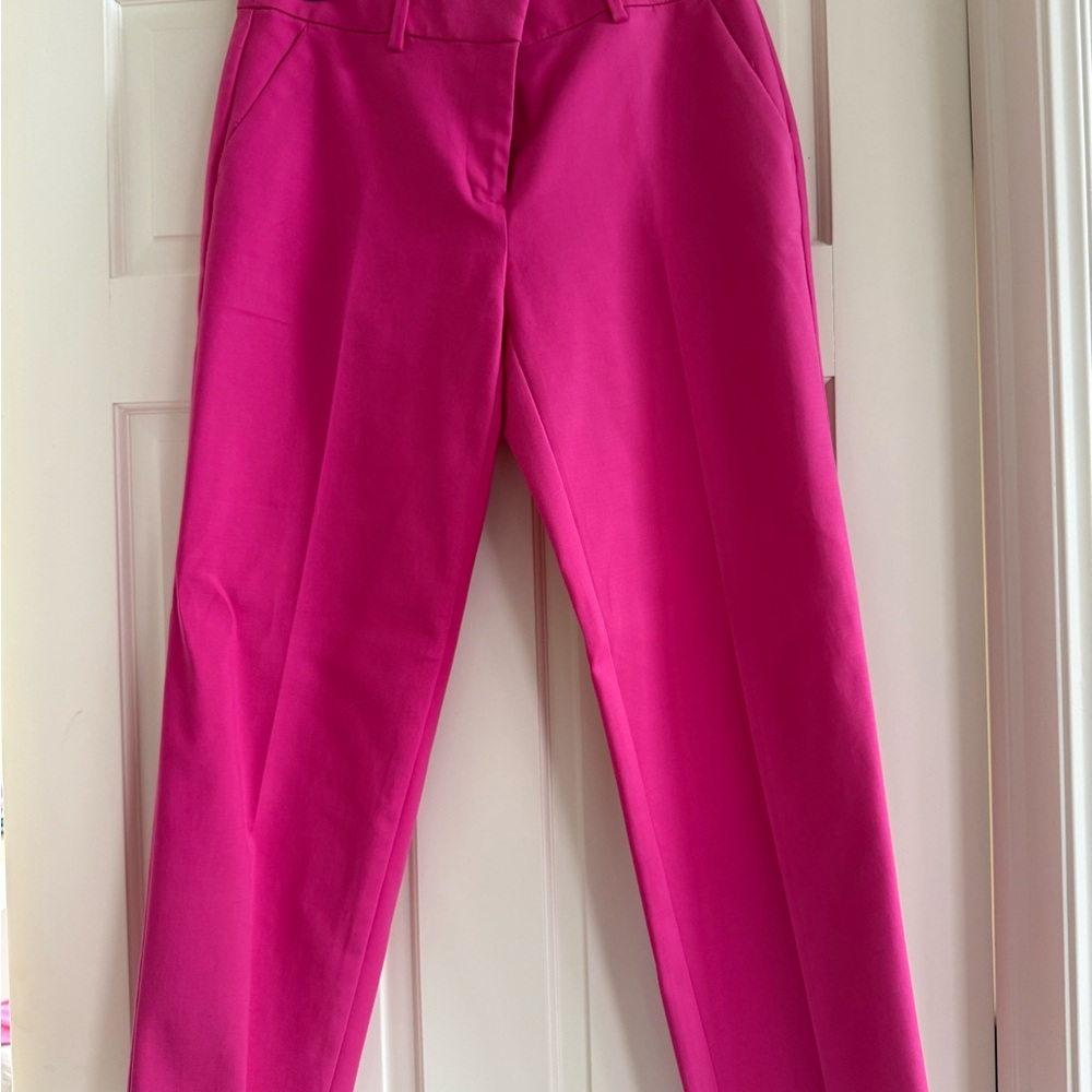 LOFT Pink Tailored Trousers with Streamlined Silhouette